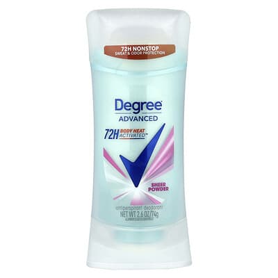 Advanced, 72H Body Heat Activated™, Antiperspirant Deodorant, Sheer Powder, 2.6 oz (74 g)
