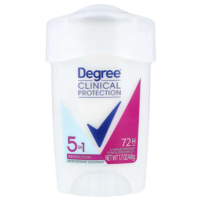 Clinical Protection, 5 In 1 Protection, Antiperspirant Deodorant, Soft Solid, 1.7 oz (48 g)