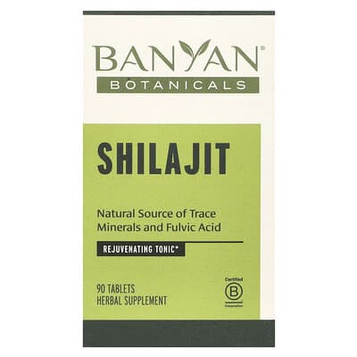 Shilajit Banyan Botanicals, 90 таблеток (300 mg per Tablet)