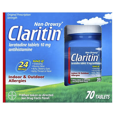 Claritin таблетки лоратадин без сонливости, 10 mg, 70 шт.