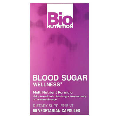 Bio Nutrition Средство для поддержания уровня сахара в крови, 60 вегетарианских капсул