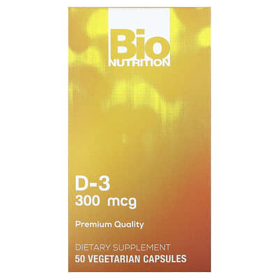 D-3 , 300 mcg , 50 Vegetarian Capsules