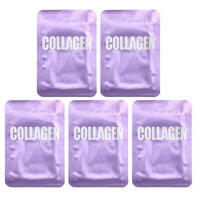 Collagen Firming Beauty Sheet Mask Set, 5 Sheets, 0.84 fl oz (25 ml) Each