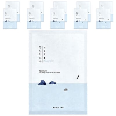 Round Lab Гидратирующая водная маска 1025 Dokdo, 10 шт., 1.01 fl oz (30 ml) каждая