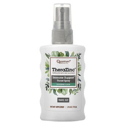 TheraZinc® спрей для горла для поддержки иммунитета, перечная мята, 2 fl oz (59 ml)