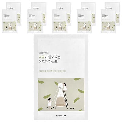 Round Lab Маска для лица с соей, 10 шт, 0.91 fl oz (27 ml) каждая