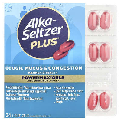 PowerMax® Gels, Cough, Mucus & Congestion , 24 Liquid Gels