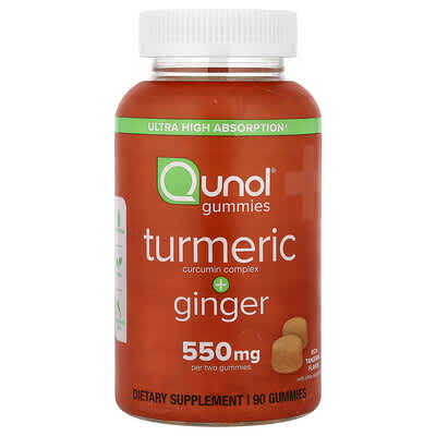 Turmeric Curcumin Complex + Ginger, Rich Tangerine, 90 мармеладных добавок