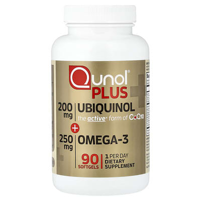 Plus, Ubiquinol + Omega-3, 90 мягких капсул