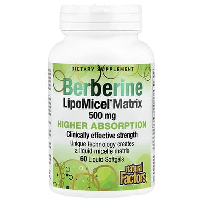 Berberine LipoMicel Matrix, 60 Liquid Softgels