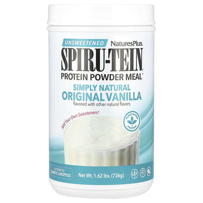 Spiru-Tein®, Protein Powder Meal, Unsweetened, Vanilla, 1.62 lbs (736 g)