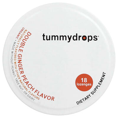 Леденцы Tummydrops Double Ginger, Peach, 18 штук