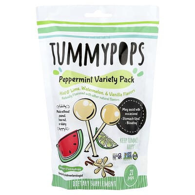 Набор леденцов Tummypops® Peppermint Variety Pack, 21 Pops