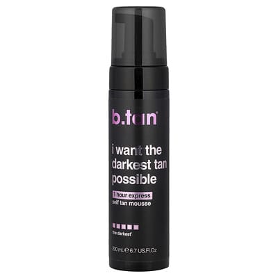 1 Hour Express, Self Tan Mousse, The Darkest, 6.7 fl oz (200 ml)