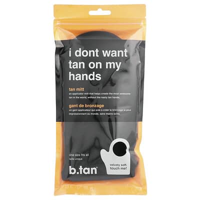 I Don't Want Tan on my Hands, Tan Mitt, Black, 1 Mitt