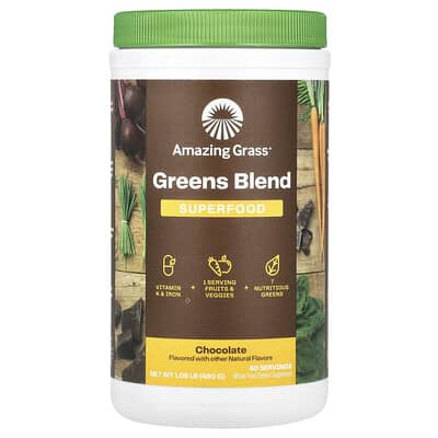 Greens Blend Superfood, шоколад, 1.06 oz (480 g)
