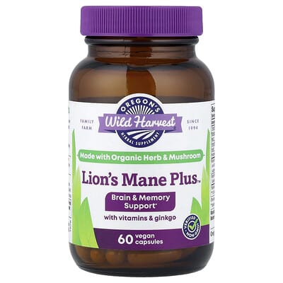 Lion's Mane Plus™, 60 веганских капсул