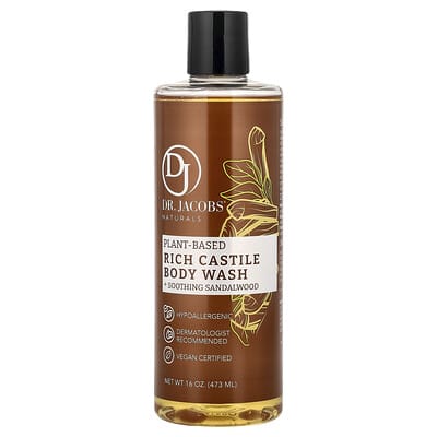 Dr. Jacobs Naturals гель для душа Castile с сандаловым деревом 16 oz (473 ml)