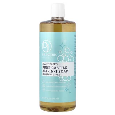 Dr. Jacobs Naturals универсальное мыло на растительной основе без аромата 32 oz (946 ml)