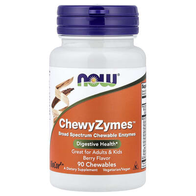 ChewyZymes™, ягоды, 90 жевательных таблеток