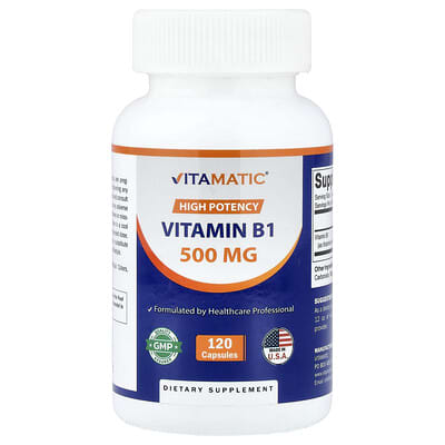 Vitamin B1, 500 mg, 120 Capsules