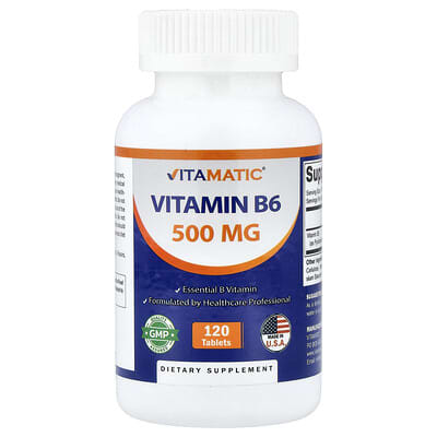 Витамин B6, 500 mg, 120 Tablets