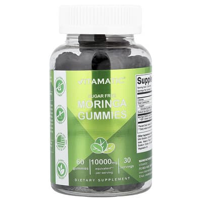 Vitamatic Moringa жевательные конфеты без сахара 60 шт (5,000 mg на конфету)