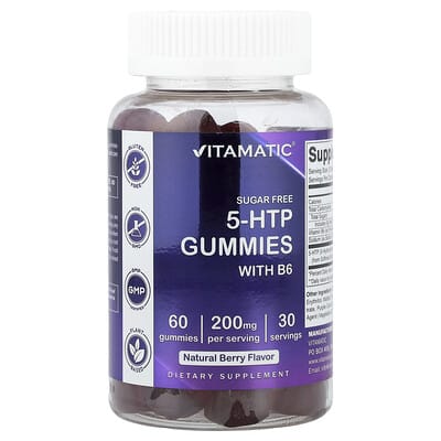 5-HTP Gummies with B6, Natural Berry, 60 Gummies