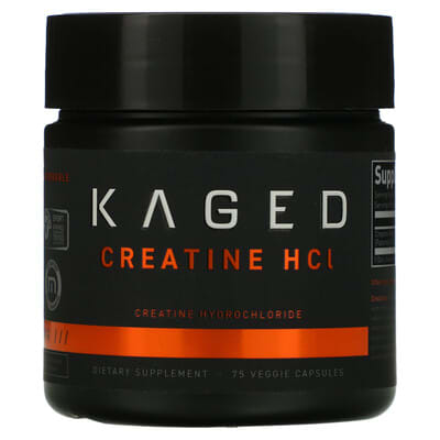 Creatine HCl, 75 Veggie Capsules (750 mg per Capsule)