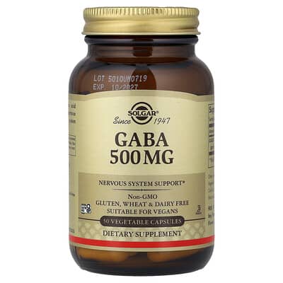 Solgar GABA 500 mg 50 вегетарианских капсул