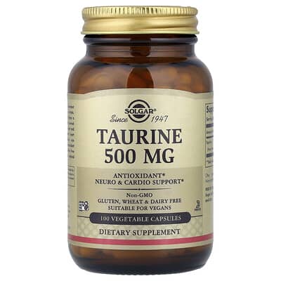 Taurine, 500 mg, 100 вегетарианских капсул