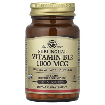 Витамин B12, сублингвальный, 1,000 mcg, 100 капсул
