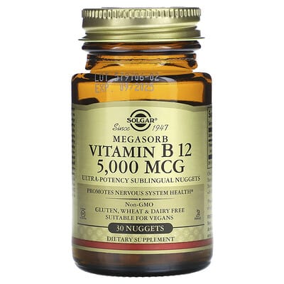 Витамин B12 Megasorb, 5,000 mcg, 30 Nuggets