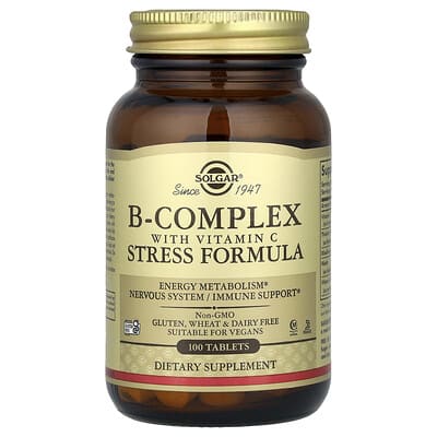 B-Complex с витамином C Stress Formula, 100 таблеток