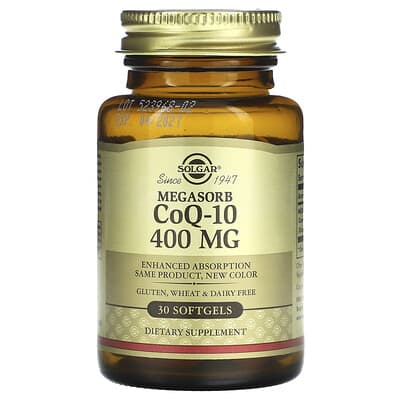 Solgar Megasorb CoQ-10, 400 mg, 30 мягких капсул