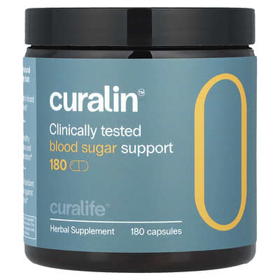 Добавка Curalin™ Blood Sugar Support, 180 Capsules