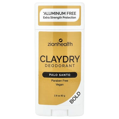 Claydry Deodorant, Bold, Palo Santo, 2.8 oz (80 g)
