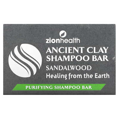 Шампунь-батончик Ancient Clay Shampoo Bar, Sandalwood, 6 oz (70 g)