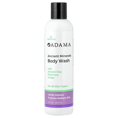 Adama, Ancient Minerals гель для душа с древней глиной, розмарином и шалфеем, 8 fl oz (240 ml)