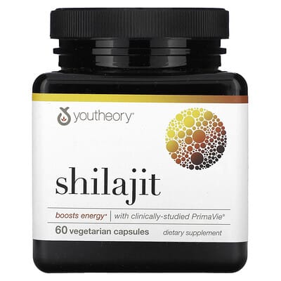 Youtheory Shilajit, 60 вегетарианских капсул (250 mg на капсулу)