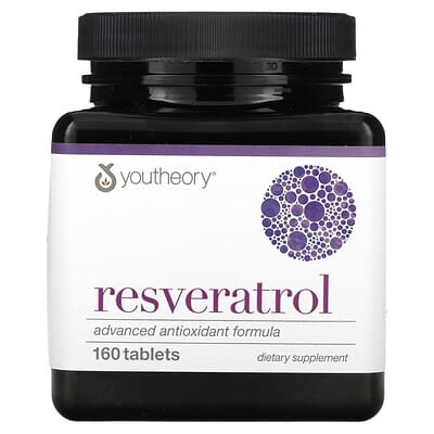 Youtheory Resveratrol, 160 таблеток