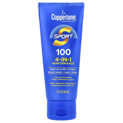 Sport, Sunscreen Lotion, 4-In-1 Performance, SPF 100, 3 fl oz (89 ml)