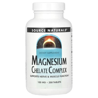 Magnesium Chelate Complex, 100 mg, 250 Tablets