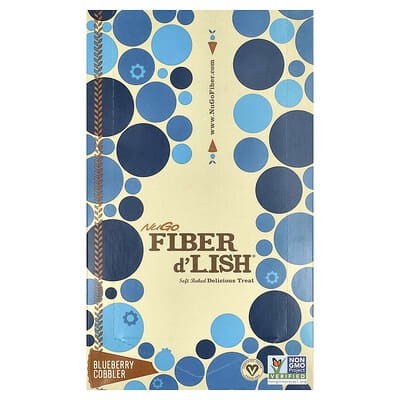 Батончики Fiber d'Lish, черничный пирог, 16 шт 1.6 oz