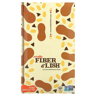 Fiber d'Lish®, Peanut Chocolate Chip, 16 Bars 1.6 oz (45 g) Each
