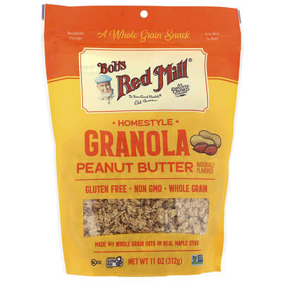 Bob's Red Mill Домашняя гранола, арахисовое масло, 11 oz (312 g)