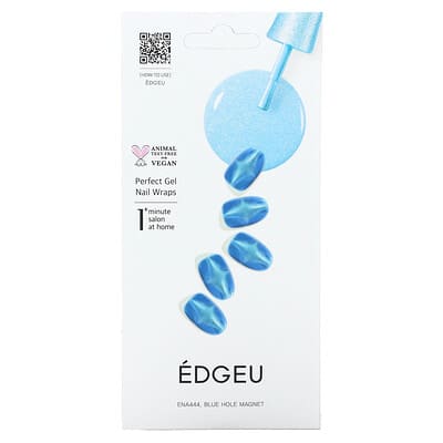 Perfect Gel накладки для ногтей, ENA 444 Blue Hole Magnet, набор из 19 шт.
