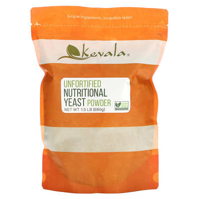 Пищевые дрожжи Kevala Unfortified Nutritional Yeast Powder, 1.5 lb (680 g)