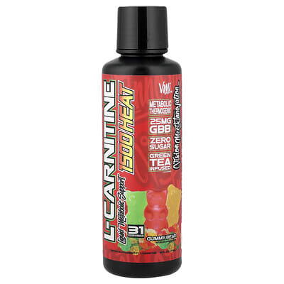 L-Carnitine 1500 Heat, мармеладные мишки, 16 fl oz (473 ml)