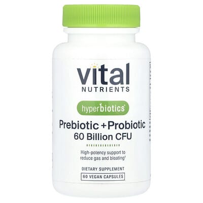Vital Nutrients Hyperbiotics® Пребиотик + Пробиотик, 60 Vegan Capsules
